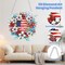 Wreath Diamond Art Hanging Pendant Kits, 5D Special Shape Independence Day Diamond Art Kits Wall Decor